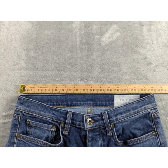 Rag & Bone Fit 2 Slim Jeans Mens 30x27.5 Blue Stretch Button Fly Made USA Denim - Picture 3 of 13